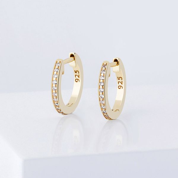 hip hop men women hoop earrings 925 silver earrings jewelry classic fashion 18k gold rhodium plated circle brief luxury bling zircon earring, Golden;silver 
hip hop men women hoop earrings 925 silver earrings jewelry classic fashion 18k gold rhodium plated circle brief luxury bling zircon earring, Golden;silver