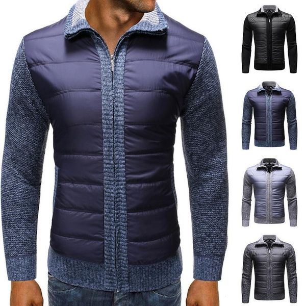classic patchwork cardigan sweater coat casual zipper stand collar coat men clothes male slim autumn outerwear chaqueta hombre1, Black;brown
classic patchwork cardigan sweater coat casual zipper stand collar coat men clothes male slim autumn outerwear chaqueta hombre1, Black;brown