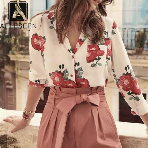 women's blouses & shirts aeleseen 100% silk blouse women shirt rose flowers printed design long sleeves office work gracefu, White
women's blouses & shirts aeleseen 100% silk blouse women shirt rose flowers printed design long sleeves office work gracefu, White