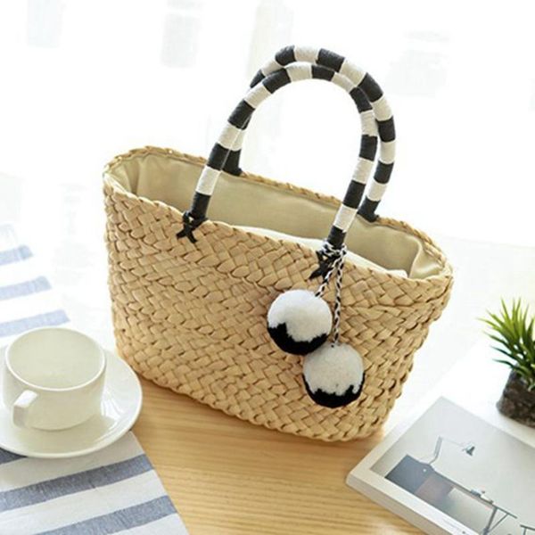 college wind new color matching cute wool ball straw bag hand bag shoulder weaving holiday beach
college wind new color matching cute wool ball straw bag hand bag shoulder weaving holiday beach