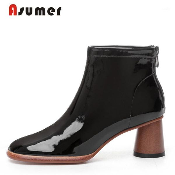boots asumer 2021 genuine cow leather shoes women thick high heels spring autumn women's ankle boots1, Black
boots asumer 2021 genuine cow leather shoes women thick high heels spring autumn women's ankle boots1, Black