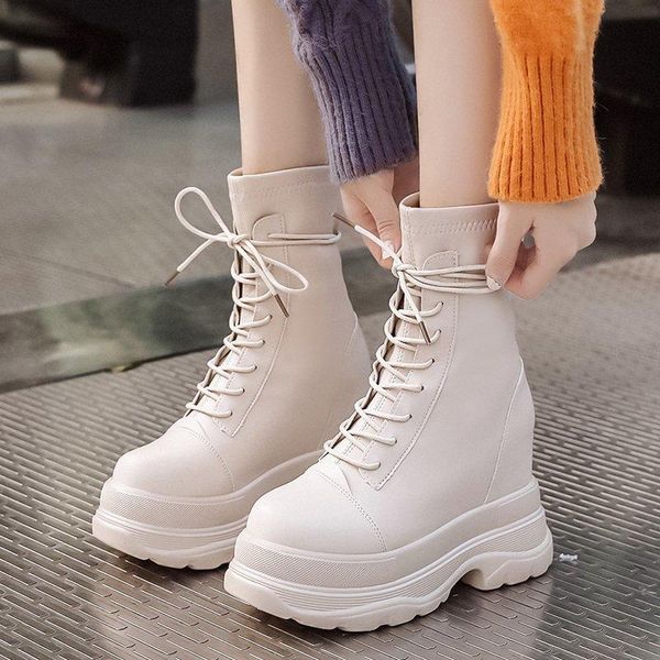 rubber wedges shoes for women martin boots lace-up fashion short boots women shoes autumn round toe ankle for botas, Black
rubber wedges shoes for women martin boots lace-up fashion short boots women shoes autumn round toe ankle for botas, Black
