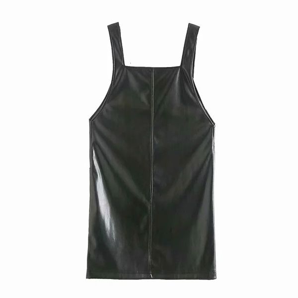 new black faux leather mini women 2021 fall vintage sleeveless spaghetti strap dress woman streetwear casual dresses j5rc, Black;gray
new black faux leather mini women 2021 fall vintage sleeveless spaghetti strap dress woman streetwear casual dresses j5rc, Black;gray