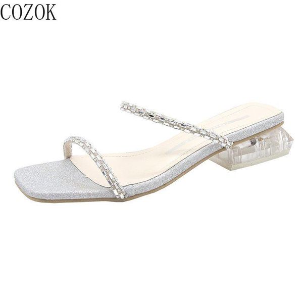 ladies slippers fashion wild trend outdoor ladies slippers vamp rhinestone decoration high-heeled, Black
ladies slippers fashion wild trend outdoor ladies slippers vamp rhinestone decoration high-heeled, Black