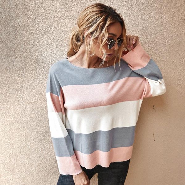 women's sweaters autumn winter striped knitted sweater women fashion office lady o-neck full sleeve pullovers 2021 balck gray oversize, White;black
women's sweaters autumn winter striped knitted sweater women fashion office lady o-neck full sleeve pullovers 2021 balck gray oversize, White;black