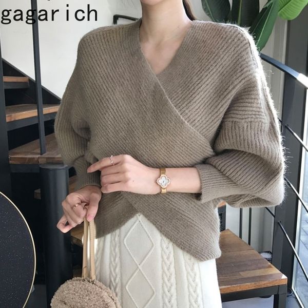 gagarich elegant women sweater korean chic autumn winter v-neck pullovers cross slimming all-match thick bat sleeve pullovers 201111, White;black
gagarich elegant women sweater korean chic autumn winter v-neck pullovers cross slimming all-match thick bat sleeve pullovers 201111, White;black
