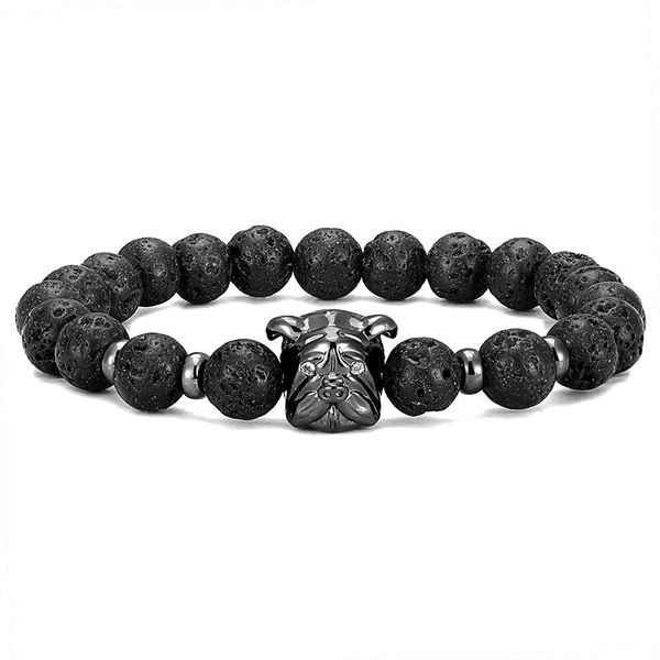beaded, strands fashion personality men and women bracelet volcanic stone pug shape micro-set elastic rope jewelry, Black
beaded, strands fashion personality men and women bracelet volcanic stone pug shape micro-set elastic rope jewelry, Black