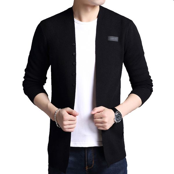 tfetters brand autumn knitted outerwear cardigan men's breasted self-cultivation black sweater 201105, White;black
tfetters brand autumn knitted outerwear cardigan men's breasted self-cultivation black sweater 201105, White;black