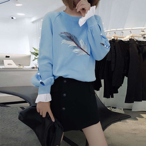 2sf4bautumn and winter 2020 new european foreign style design fake two pieces of sanitary clothes women's loose korean fashion, Black
2sf4bautumn and winter 2020 new european foreign style design fake two pieces of sanitary clothes women's loose korean fashion, Black