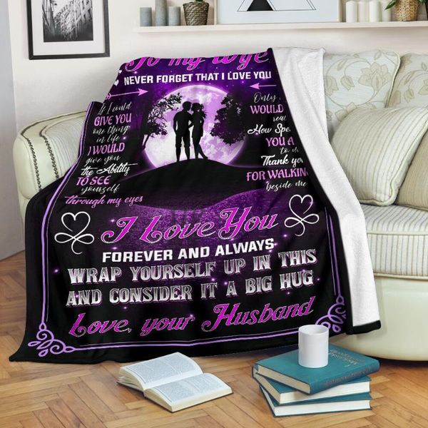 premium blanket to my wife i love you fleece love flannel throw blanket cozy soft plush quilt customized gift --
premium blanket to my wife i love you fleece love flannel throw blanket cozy soft plush quilt customized gift --