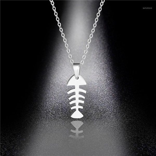 smooth stainless steel fish bone necklace female creative titanium steel fish bone pendant clavicle chain student jewelry1, Silver
smooth stainless steel fish bone necklace female creative titanium steel fish bone pendant clavicle chain student jewelry1, Silver