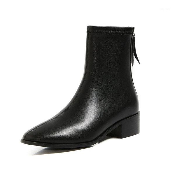 2020 autumn winter genuine leather women ankle boots vintage high heels pumps basic party office shoes woman1, Black
2020 autumn winter genuine leather women ankle boots vintage high heels pumps basic party office shoes woman1, Black