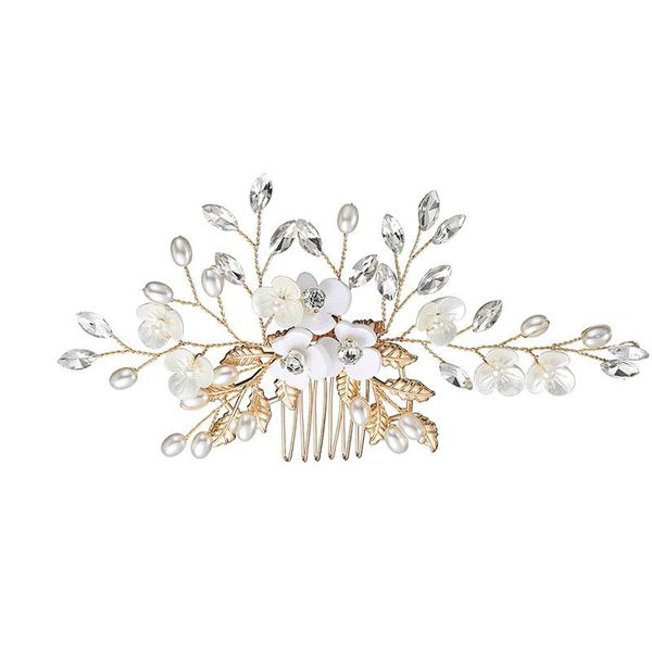 qyy small white flower gold color hair comb crystal bridal tiaras wedding hair accessories jewelry bbyhgg lipper, Silver
qyy small white flower gold color hair comb crystal bridal tiaras wedding hair accessories jewelry bbyhgg lipper, Silver