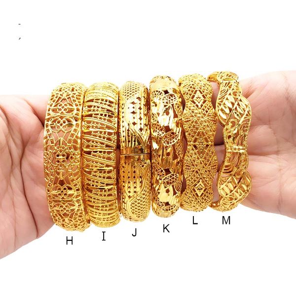 hollow openable gold color wedding bangles for women bride fashion bracelets dubai jewelry gifts, Black
hollow openable gold color wedding bangles for women bride fashion bracelets dubai jewelry gifts, Black