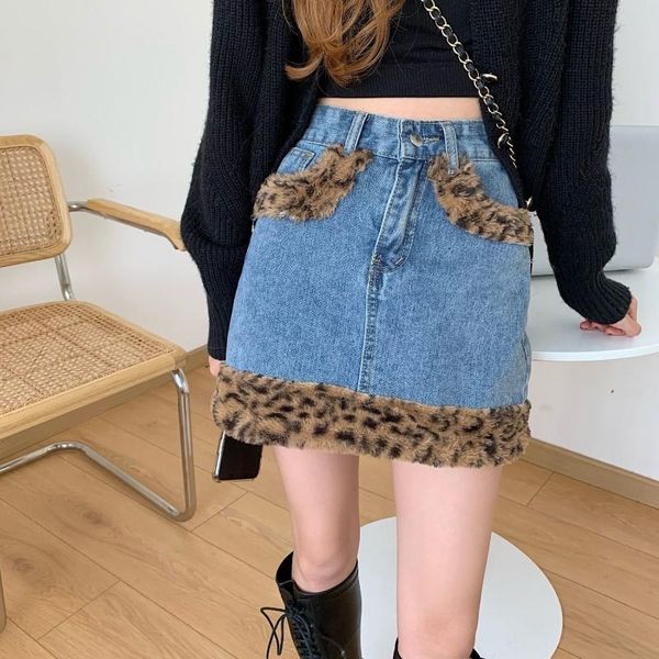 skirts 2021 autumn women's street leopard print stitching denim bust a-line skirt vintage solid empire a line mini, Black
skirts 2021 autumn women's street leopard print stitching denim bust a-line skirt vintage solid empire a line mini, Black