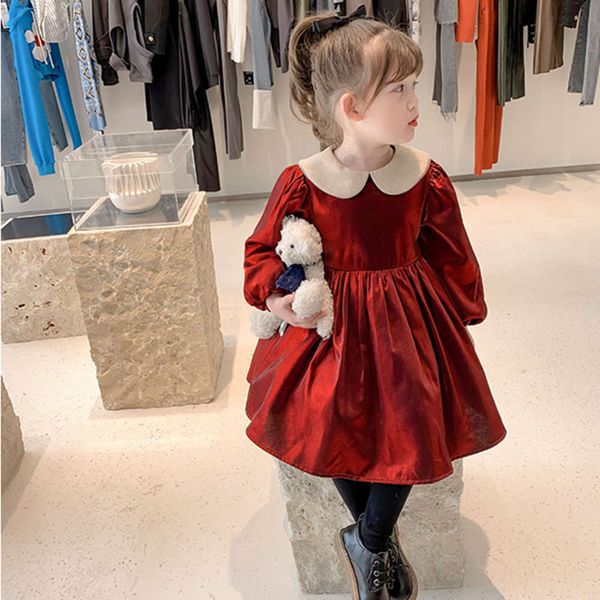 plush drs 2020 winter girls' new girl baby korean doll collar bright silk princs skirt, Red;yellow
plush drs 2020 winter girls' new girl baby korean doll collar bright silk princs skirt, Red;yellow