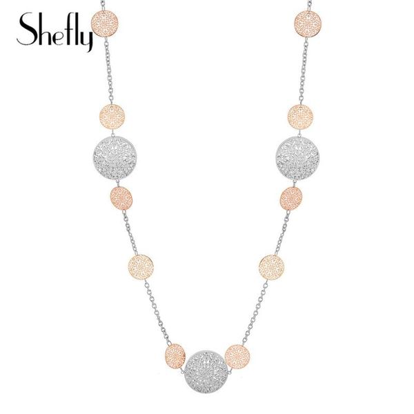 chains round metal squines pendants chain necklace for women long bohemia elegant mix color gold statement jewelry 2021, Silver
chains round metal squines pendants chain necklace for women long bohemia elegant mix color gold statement jewelry 2021, Silver