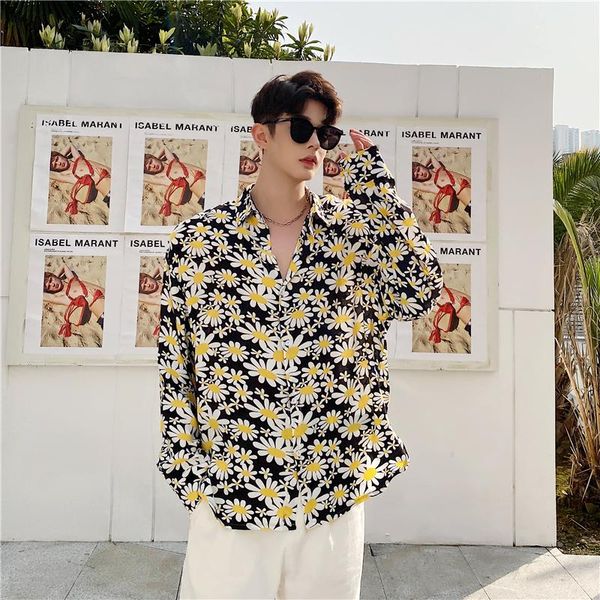 men's casual shirts male streetstyle hip hop loose shirt beach men retro fashion flower print long sleeve, White;black
men's casual shirts male streetstyle hip hop loose shirt beach men retro fashion flower print long sleeve, White;black