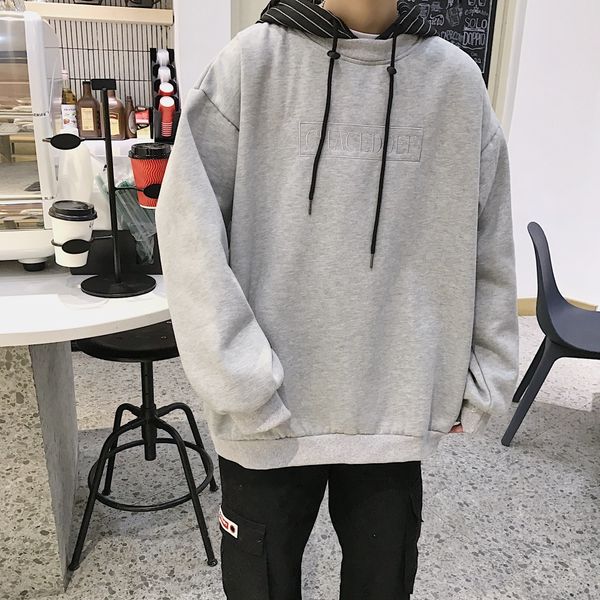 hlmy4 ins super men's hooded loose trendy autumn coat and coat student korean style winter sweater sweater couple long sleeve egtem, Black
hlmy4 ins super men's hooded loose trendy autumn coat and coat student korean style winter sweater sweater couple long sleeve egtem, Black