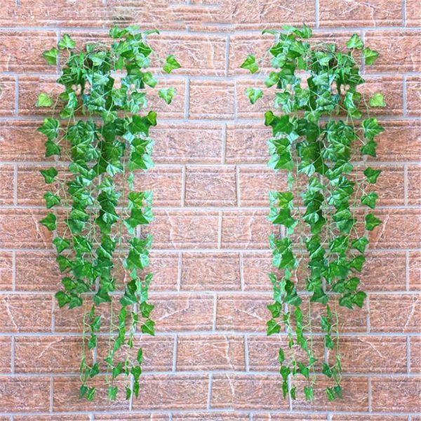 90cm green silk artificial plants fake ivy leaves wall hanging vine plants home garden diy decoration party decor1
90cm green silk artificial plants fake ivy leaves wall hanging vine plants home garden diy decoration party decor1