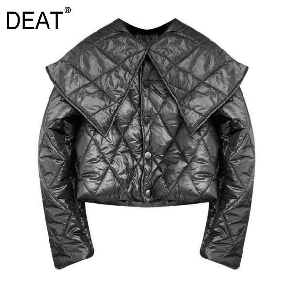 deat 2021 new spring and autumn big turn collar full sleeves plaided single breasted cotton padded coat wp00201l windbreaker, Tan;black
deat 2021 new spring and autumn big turn collar full sleeves plaided single breasted cotton padded coat wp00201l windbreaker, Tan;black