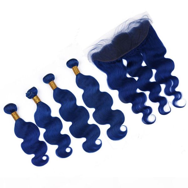 blue color body wave lace frontal closure 13x4 ear to ear with weaves 4bundles dark blue wavy indian virgin human hair with frontal, Black;brown
blue color body wave lace frontal closure 13x4 ear to ear with weaves 4bundles dark blue wavy indian virgin human hair with frontal, Black;brown