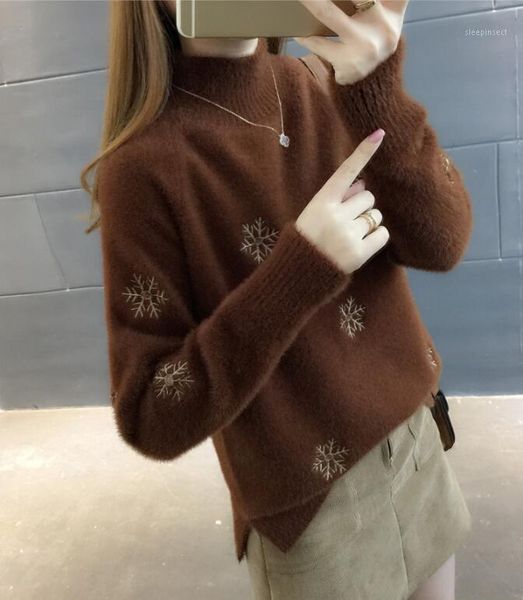 autumn winter warm turtleneck sweater female nnew korean student snowflake imitation velvet knit loose long-sleeved pulloveraa371, White;black
autumn winter warm turtleneck sweater female nnew korean student snowflake imitation velvet knit loose long-sleeved pulloveraa371, White;black