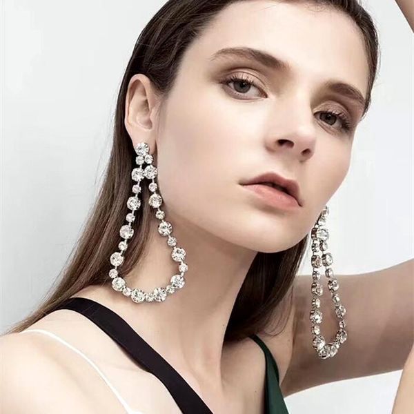 2020 new luxury shiny glass rhinestone big dangle earrings jewelry for women accessories bohemian statement earrings wholesale1, Silver
2020 new luxury shiny glass rhinestone big dangle earrings jewelry for women accessories bohemian statement earrings wholesale1, Silver
