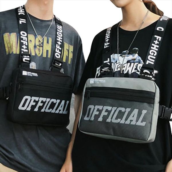 male letter shoulder square waist streetwear bags women canvas tactical bag men bullet street hip hop chest vest pack g122
male letter shoulder square waist streetwear bags women canvas tactical bag men bullet street hip hop chest vest pack g122