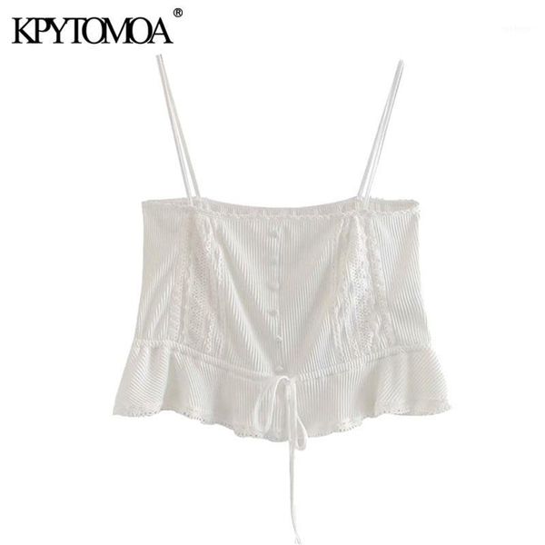 kpytomoa women 2020 fashion with lace ruffled cropped tank vintage adjustable tie thin straps female camis chic 1, White
kpytomoa women 2020 fashion with lace ruffled cropped tank vintage adjustable tie thin straps female camis chic 1, White