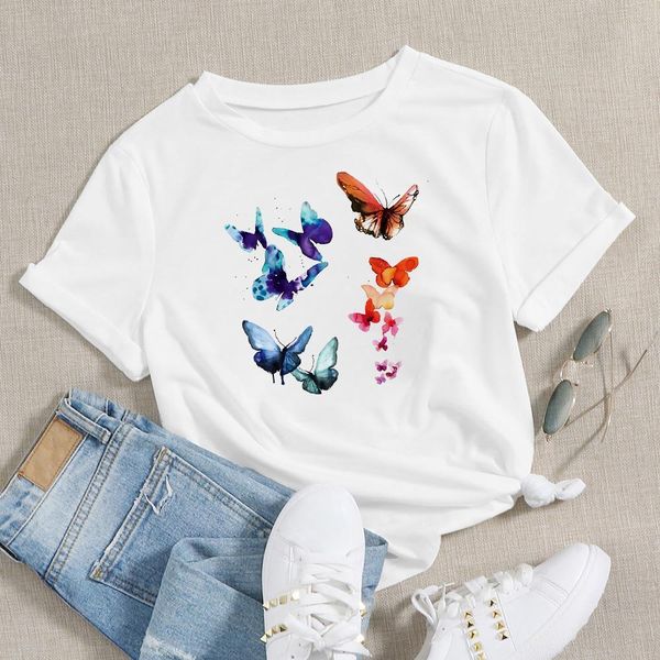 fashion women butterfly short sleeve casual printing aesthetic lady t-shirt white plus size clothing drop shipping
fashion women butterfly short sleeve casual printing aesthetic lady t-shirt white plus size clothing drop shipping