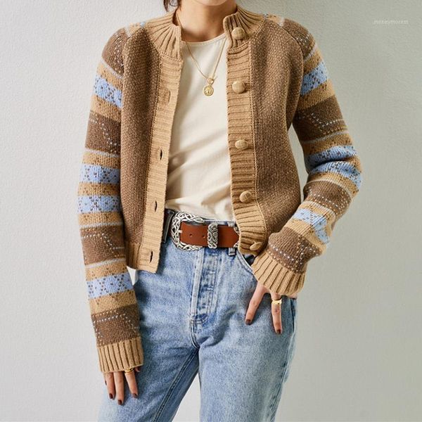 women's sweaters vintage women knitted sweater coat 2021 single-breasted cardiagn patchwork color ladies long sleeve jacket outwear fem, White;black
women's sweaters vintage women knitted sweater coat 2021 single-breasted cardiagn patchwork color ladies long sleeve jacket outwear fem, White;black