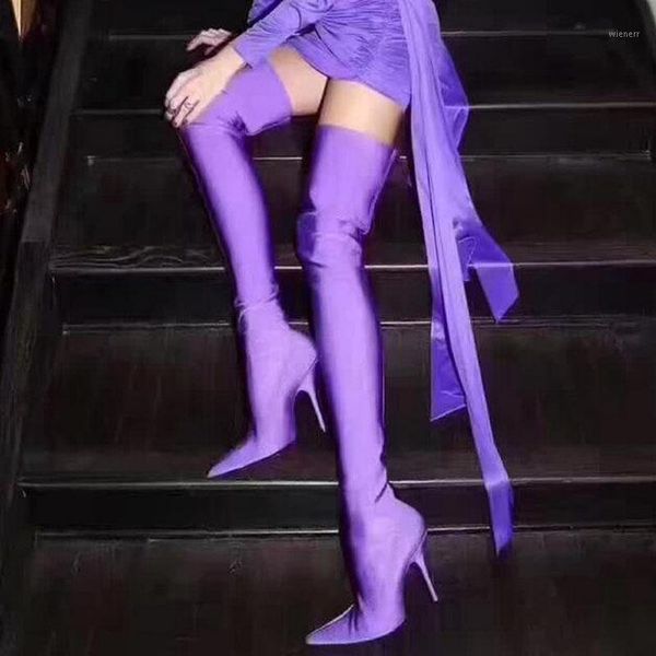 woman stretch satin cloth slim leg knee high boots stilettos pointed toe long botas women high heels street booties shoes1, Black
woman stretch satin cloth slim leg knee high boots stilettos pointed toe long botas women high heels street booties shoes1, Black