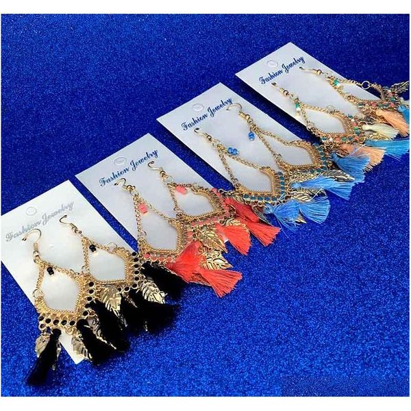 tassel chandelier earrings jewelry fashion women bohemia colorful feathers gold plated chains tassels long d sqcxmt beauty888, Silver
tassel chandelier earrings jewelry fashion women bohemia colorful feathers gold plated chains tassels long d sqcxmt beauty888, Silver