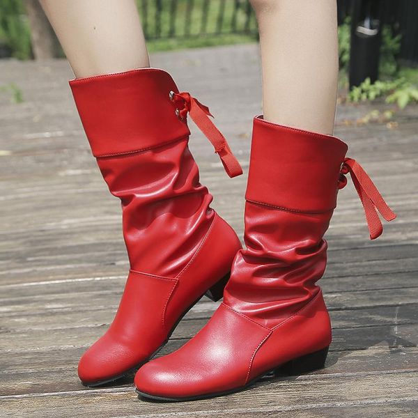 plus size 35-43 women knee-high boots back lace up low heels winter shoes black boot white botas mujer female snow boot red
plus size 35-43 women knee-high boots back lace up low heels winter shoes black boot white botas mujer female snow boot red