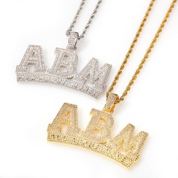хип-хоп моды письма abm асфальтовой cz циркон bling iced out подвеска ожерелье для мужчин женщины рэппер ювелирных подарков, Silver
хип-хоп моды письма abm асфальтовой cz циркон bling iced out подвеска ожерелье для мужчин женщины рэппер ювелирных подарков, Silver