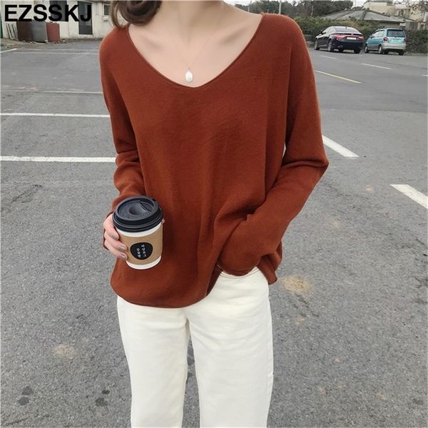 spring autumn v-neck oversize loose thin women knit casual pullovers long sleeve big size female cashmere sweater y200910, White;black
spring autumn v-neck oversize loose thin women knit casual pullovers long sleeve big size female cashmere sweater y200910, White;black