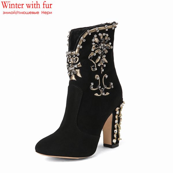 large 2021 new 34-43 classic women's wear high for woman toe-round foot heels thick winter boots 24re, Black
large 2021 new 34-43 classic women's wear high for woman toe-round foot heels thick winter boots 24re, Black