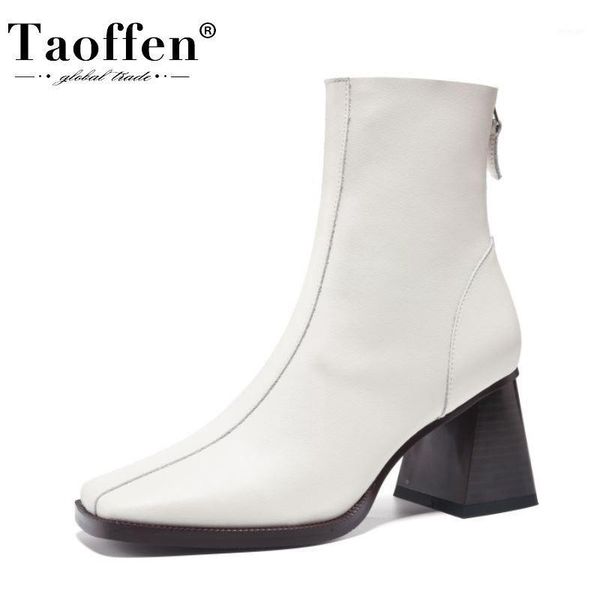 boots taoffen real leather ankle zipper square toe chunky heel outdoor fashion winter female footwear size 34-391, Black
boots taoffen real leather ankle zipper square toe chunky heel outdoor fashion winter female footwear size 34-391, Black