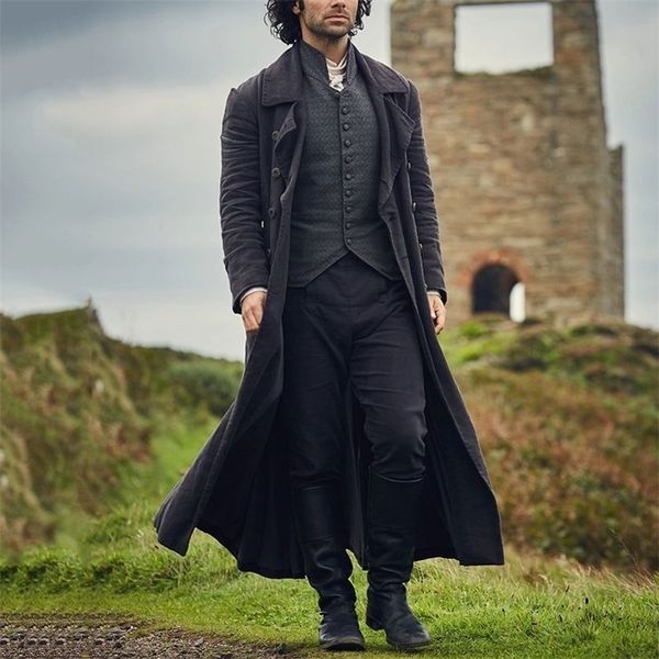 retro trench coat men england style autumn winter vintage long jacket double breasted casual men clothing oversized mens coat 201223, Black
retro trench coat men england style autumn winter vintage long jacket double breasted casual men clothing oversized mens coat 201223, Black