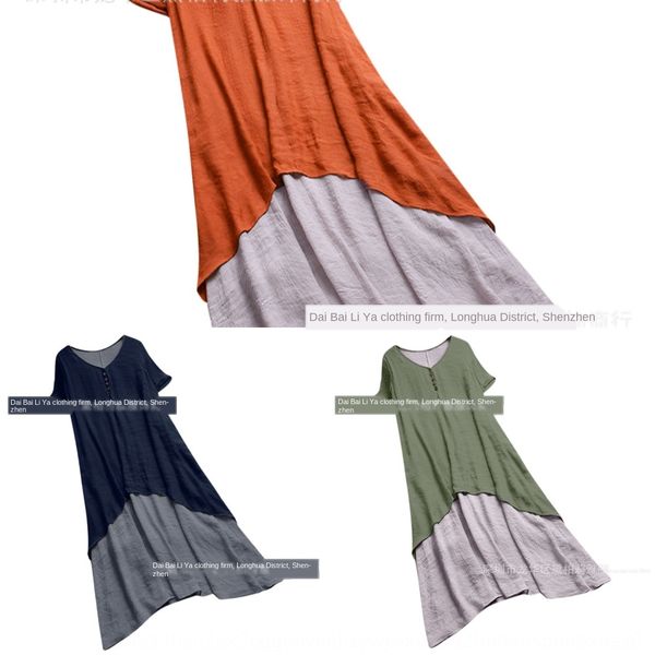 2019 fake two mian ma qun cotton mian ma qun piece dress art swing linen dress loose short sleeve cotton linen skirt 2sttp, Black;gray
2019 fake two mian ma qun cotton mian ma qun piece dress art swing linen dress loose short sleeve cotton linen skirt 2sttp, Black;gray