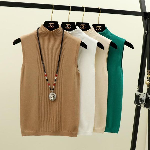 summer spring female girls office lady knitted thin sleeveless sweater shirt women half high basic vest camis tank, White
summer spring female girls office lady knitted thin sleeveless sweater shirt women half high basic vest camis tank, White