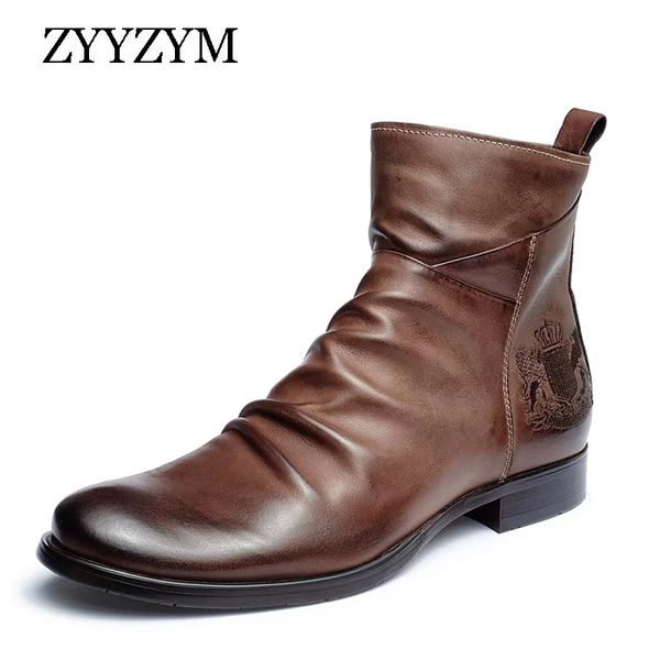 zyyzym men boots leather zipper autumn retro style badge embroidery ankle army knights boots man footwear zapatos de hombre 201102, Black
zyyzym men boots leather zipper autumn retro style badge embroidery ankle army knights boots man footwear zapatos de hombre 201102, Black