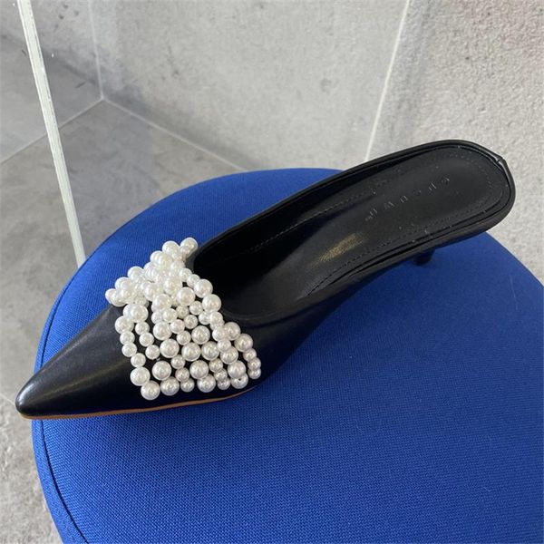 slippers 2021 ins designer women green white low heels slides mules lady kitten pearls flip flops beach shoes, Black
slippers 2021 ins designer women green white low heels slides mules lady kitten pearls flip flops beach shoes, Black