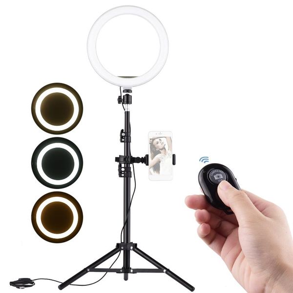 10 Inch Selfie Phone Video Pgraphy Lighting Selfie Ringlight Ring Lamp Led With Tripod For For Youtube Phone Holder