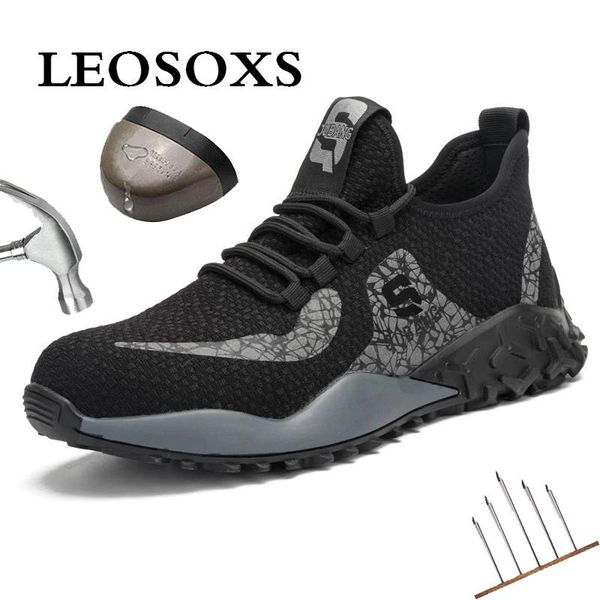 leosoxs men's steel toe protective anti smashing breathable work shoes wear-resisting men puncture proof safety shoes sneakers, Black
leosoxs men's steel toe protective anti smashing breathable work shoes wear-resisting men puncture proof safety shoes sneakers, Black