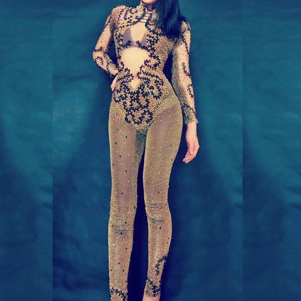 women's jumpsuits & rompers gold black beads jumpsuit women leggings outfit party costumes stage wear bodysuit dance singer rhinestones, Black;white
women's jumpsuits & rompers gold black beads jumpsuit women leggings outfit party costumes stage wear bodysuit dance singer rhinestones, Black;white