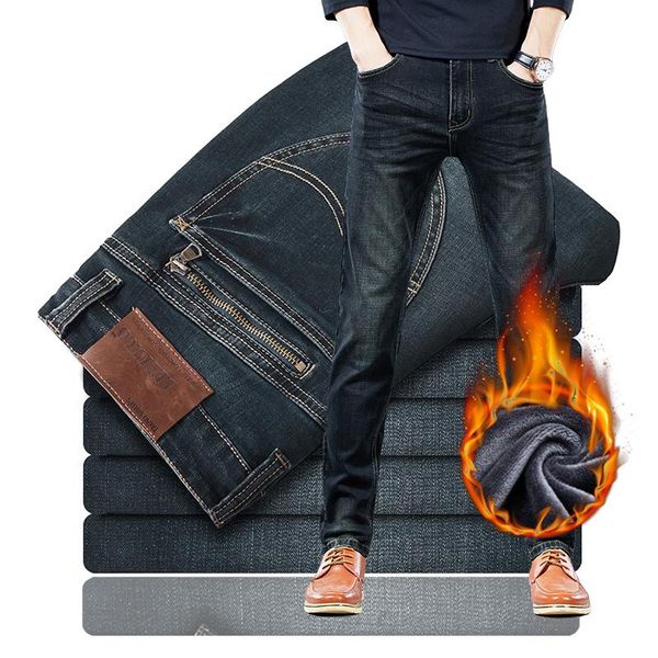 men's jeans plus fleece 2021 winter casual warm thick slim-fit cashmere denim pants, Blue
men's jeans plus fleece 2021 winter casual warm thick slim-fit cashmere denim pants, Blue