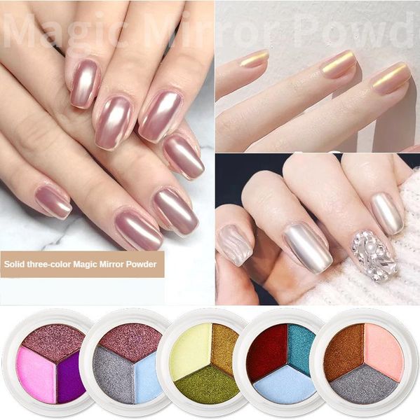 1pc nail art three-color solid magic mirror powder bright aurora powder nail decoration chrome titanium manicure pigment, Silver;gold
1pc nail art three-color solid magic mirror powder bright aurora powder nail decoration chrome titanium manicure pigment, Silver;gold