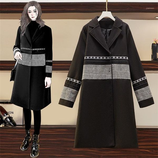 jxmyy 2020 autumn and winter new fat sister houndstooth woolen coat with suit collar plus size mid-length woolen coat1, Black
jxmyy 2020 autumn and winter new fat sister houndstooth woolen coat with suit collar plus size mid-length woolen coat1, Black